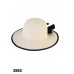 Wide Brim V-Back Summer Hat W/ Ribbon Bow 